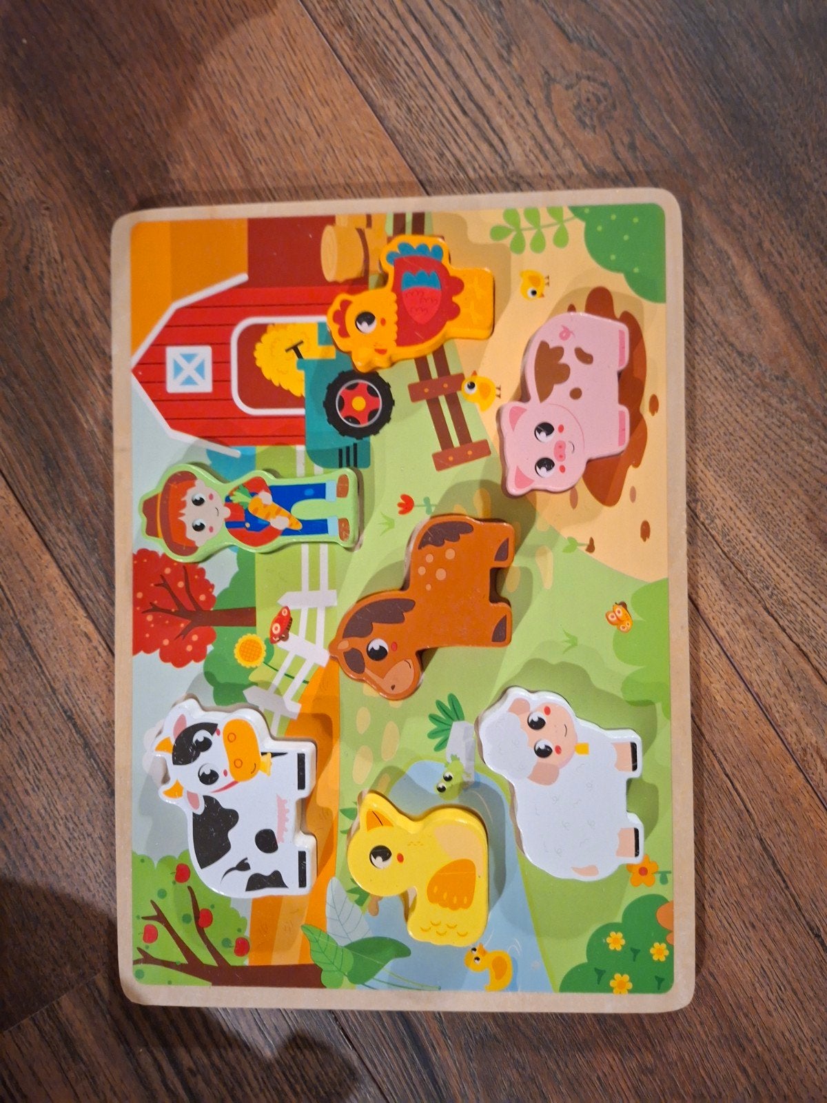 Houten boerderij puzzel voor kinderen, Ophalen of Verzenden, Gebruikt, Overige typen