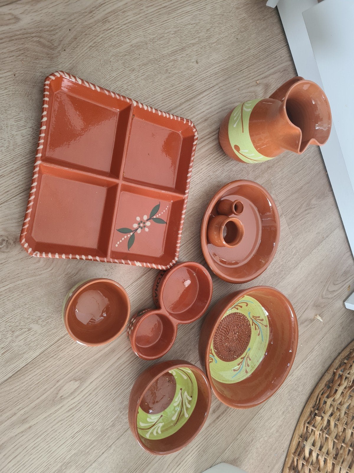 tapas schaaltjes en kan terracotta, Ophalen of Verzenden