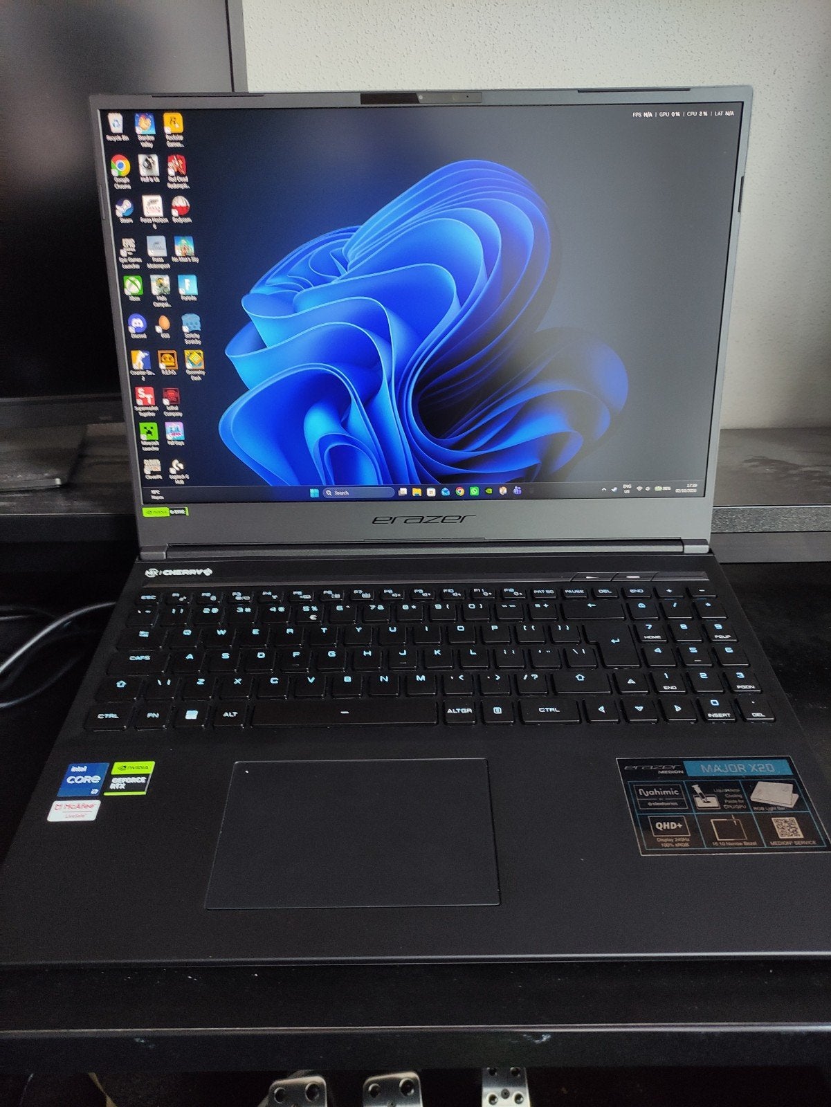 Erazer Major X20 - RTX 4070, i7 13700hx, 1TB NVME SSD, Met videokaart, Qwerty, Ophalen of Verzenden, Zo goed als nieuw