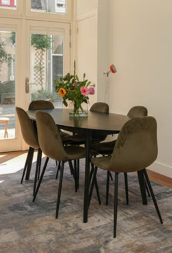 Ovale eettafel 200x90 cm, Gebruikt, Vijf personen of meer, 150 tot 200 cm, Ovaal