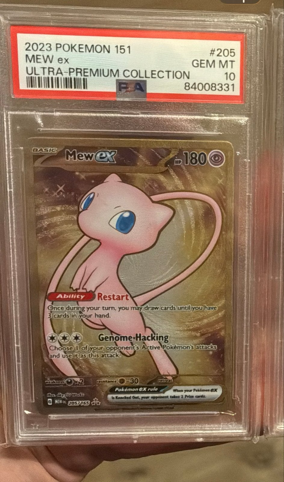 Mew ex 205/165 GEM MT 10 PSA 2023 Pokemon 151, Ophalen of Verzenden, Nieuw, Losse kaart, Foil