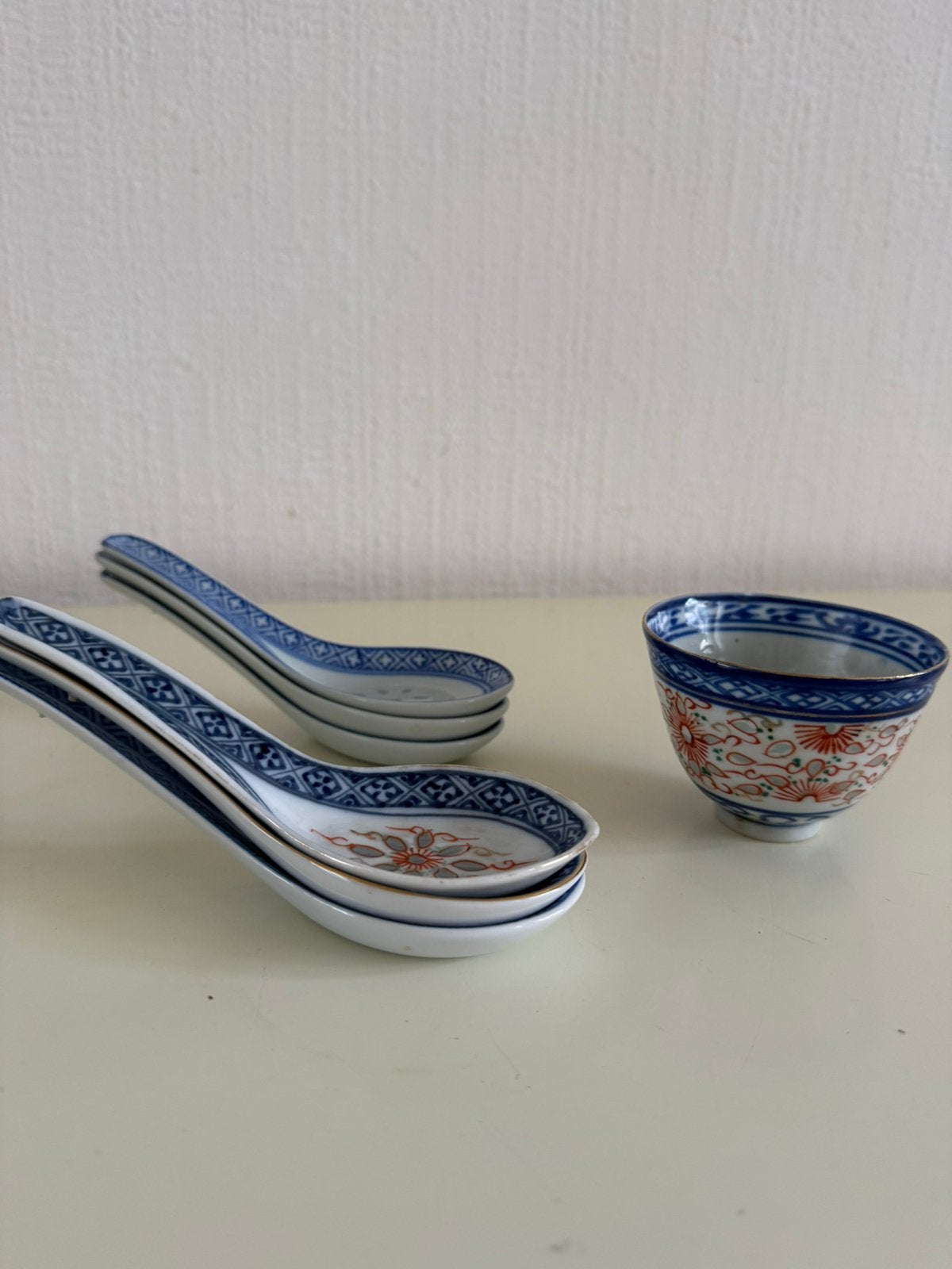 Chinese porseleinen lepels met kommetje, Overige merken, Klassiek, Ophalen of Verzenden, Zo goed als nieuw