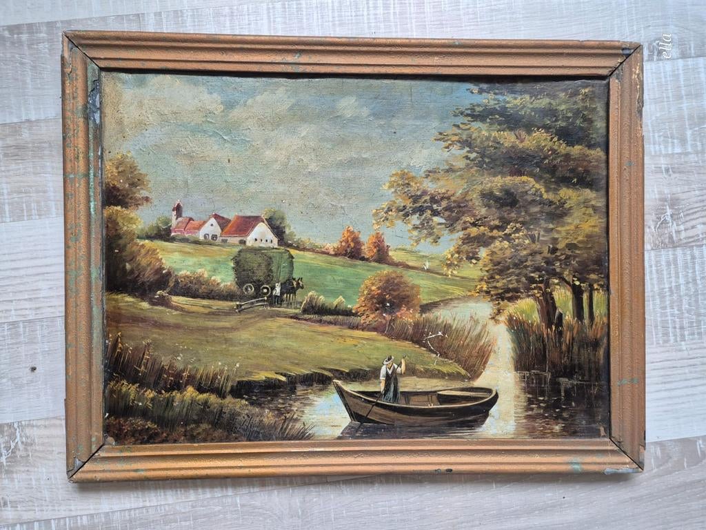 klassiek olie schilderij, Ophalen