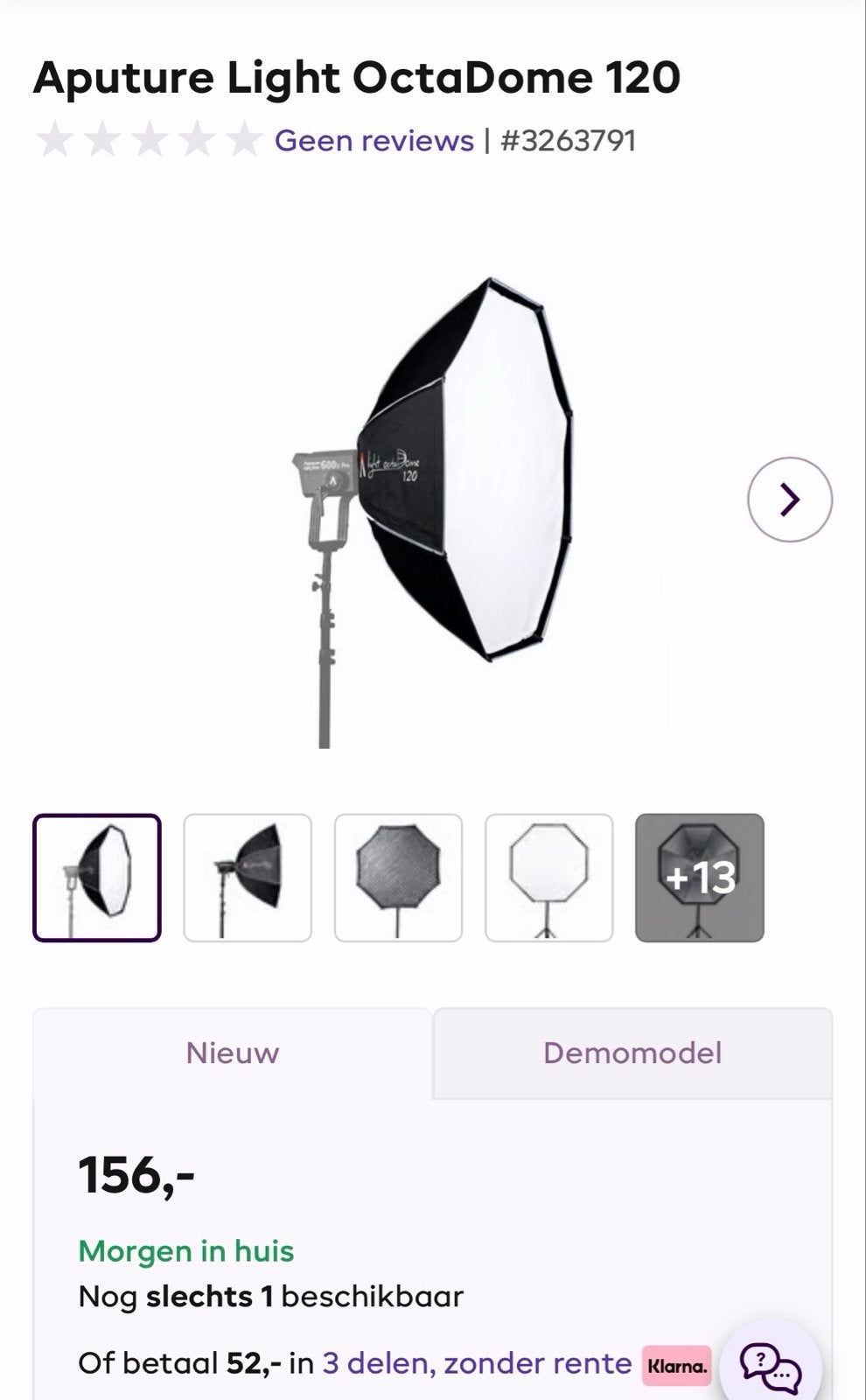 Aputure Light OctaDome 120 Softbox, Aputure, Belichting, Ophalen of Verzenden, Zo goed als nieuw