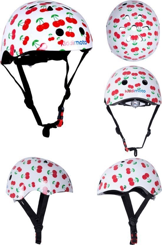 kinderfietshelm kiddimoto cherry maat m van 39.95 voor 14.95, ., Nieuw, Ophalen of Verzenden, .