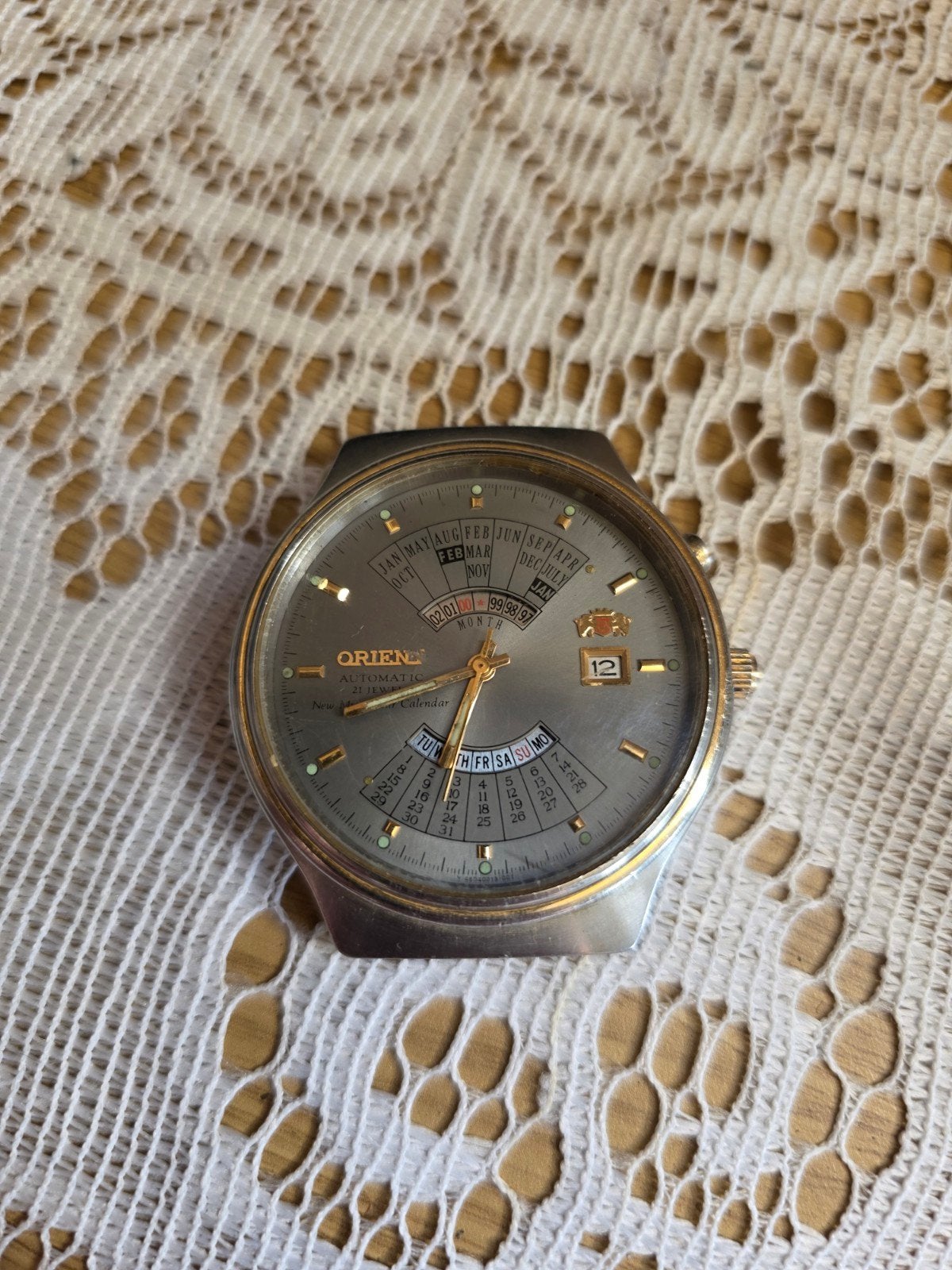 Vintage Orient College Perpetual Calendar Polshorloge, Ophalen of Verzenden
