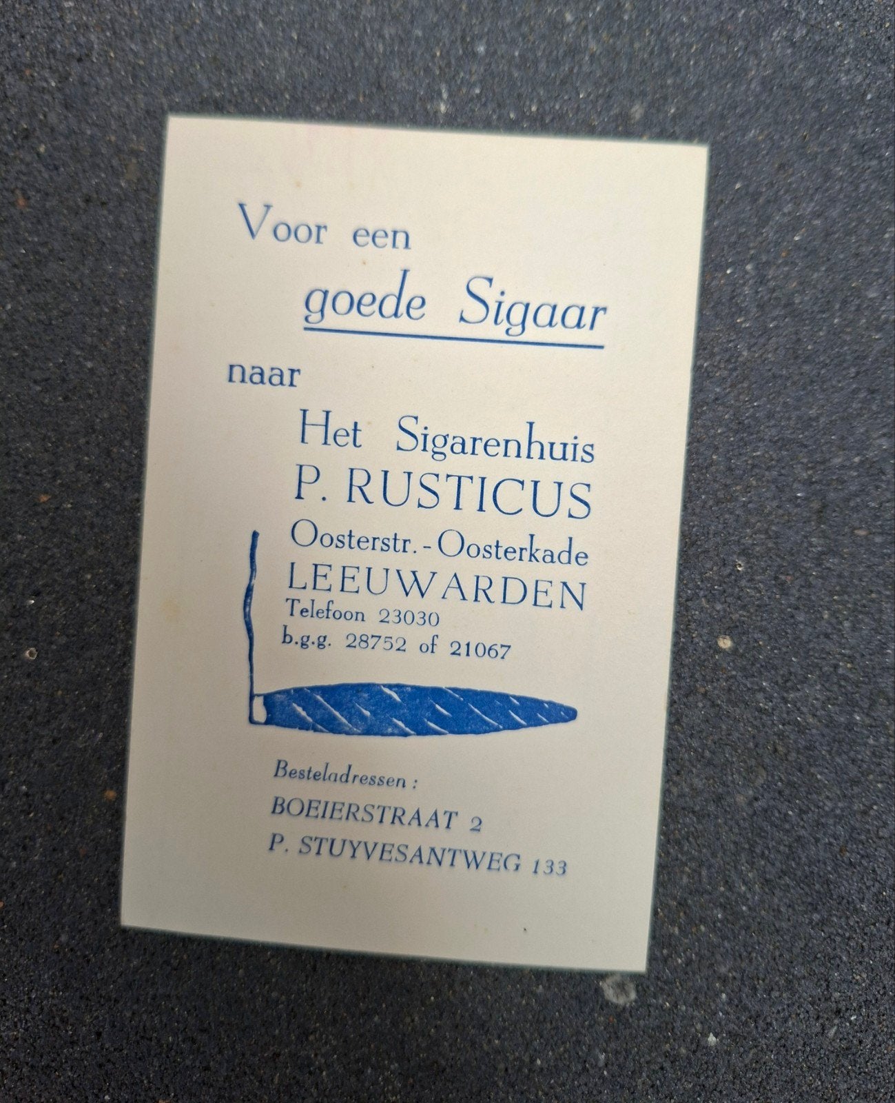 LEEUWARDEN    1959                    OUD RECLAME KAARTJE, Verzamelen, Merken en Reclamevoorwerpen, Ophalen of Verzenden, Zo goed als nieuw