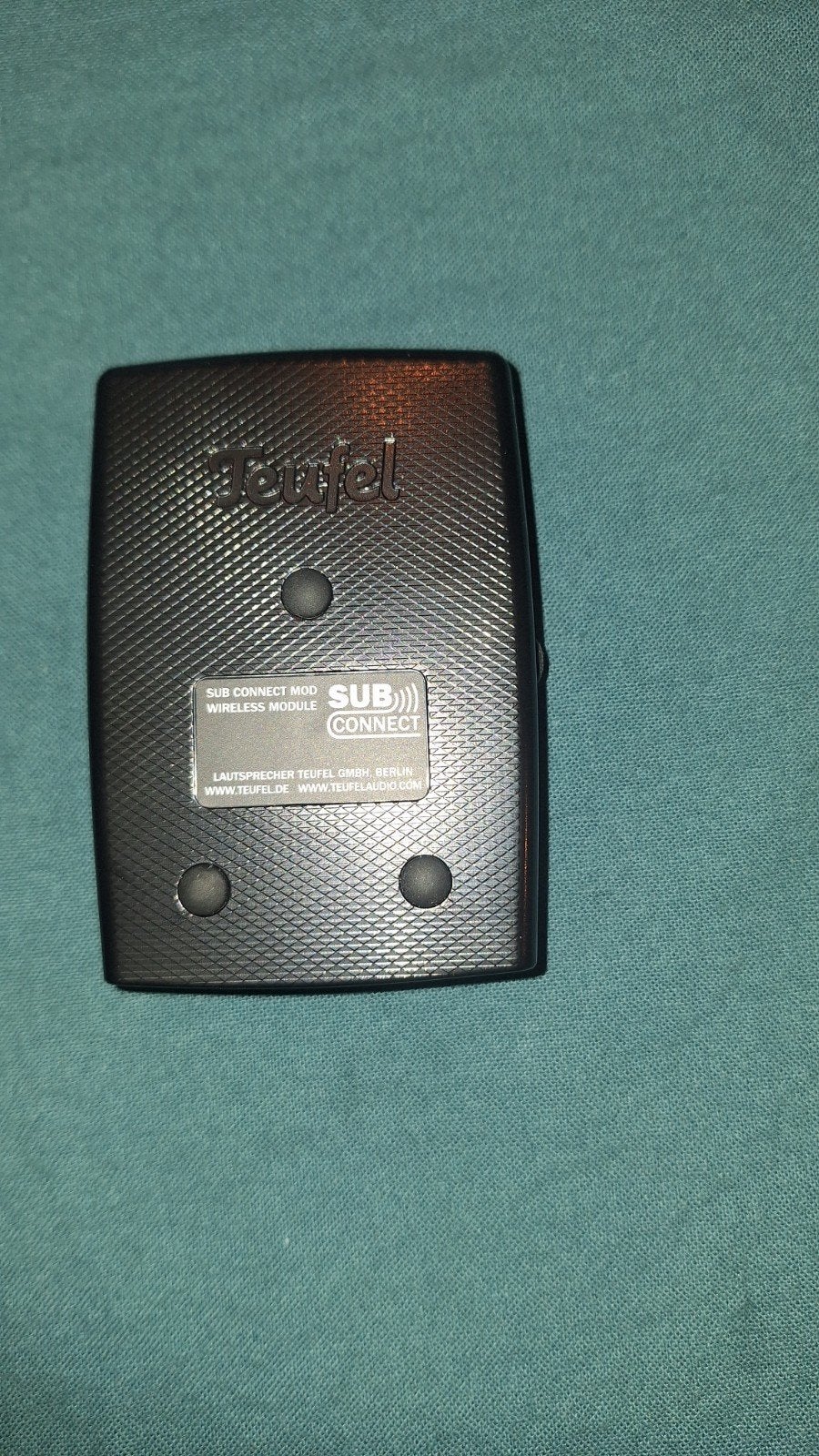 Te koop Teufel Subconnect wireless modul., Ophalen of Verzenden, 120 watt of meer, Front, Rear of Stereo speakers, Overige merken