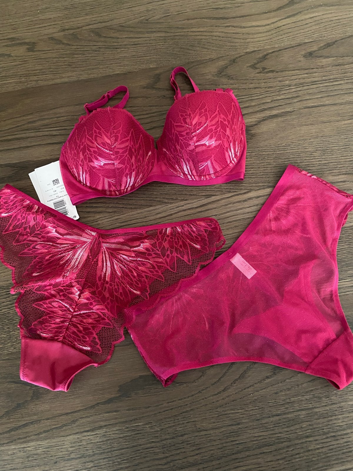 Triumph Lingerieset: BH 75E & 2 Slipjes 40 - Z.G.A.N., Ophalen of Verzenden, Roze, Setje