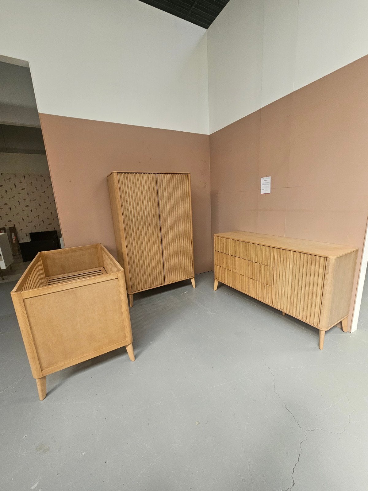 Kidsmill Tune 70x140, commode XL en kast, eiken, Ophalen, Zo goed als nieuw, Jongetje of Meisje