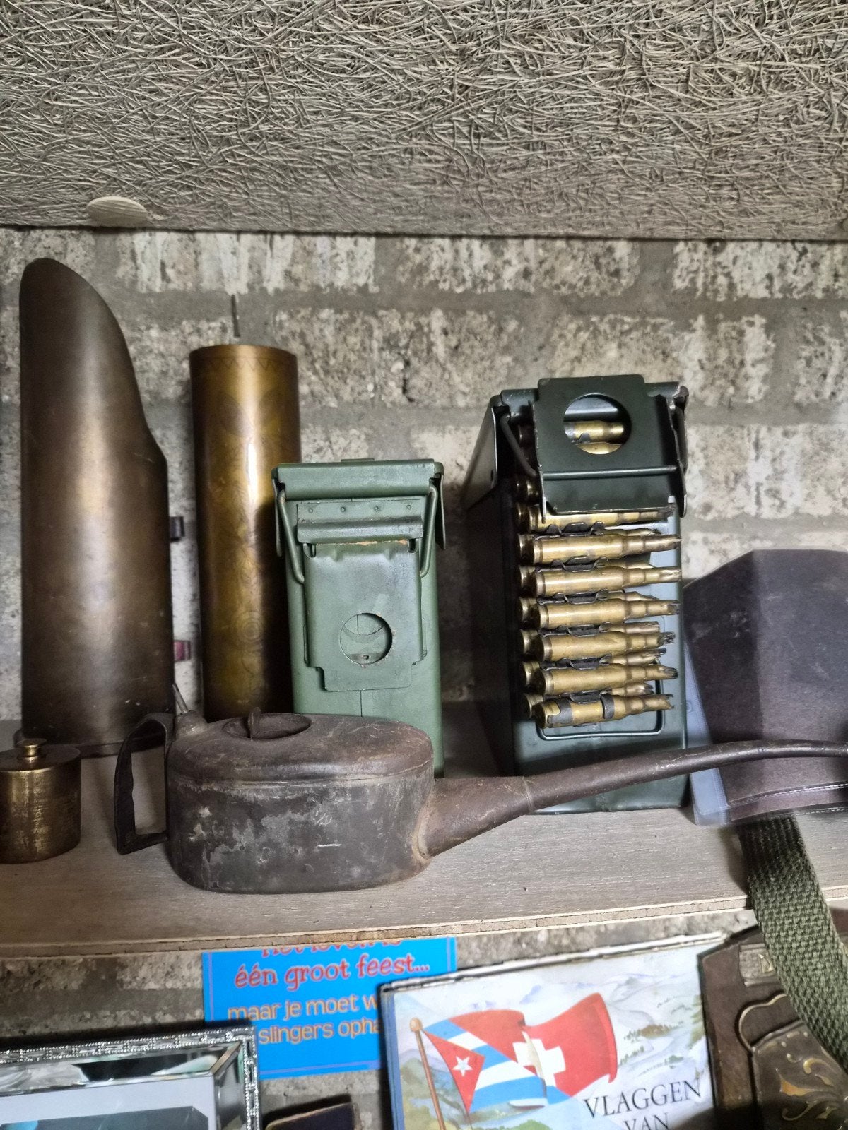 Diverse militaire en antieke spullen uit een berging, Verzamelen, Militaria | Algemeen, Ophalen of Verzenden, Overige soorten