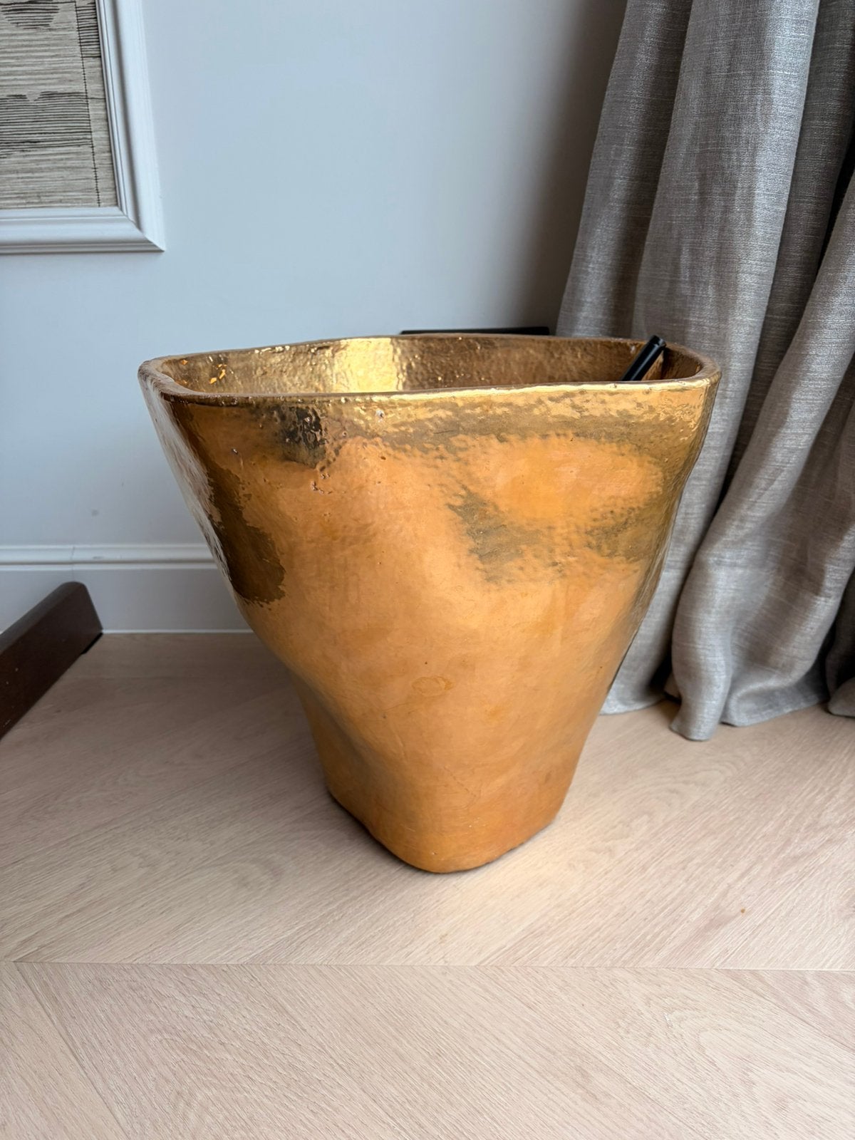 Ecri gouden pot binnen, Ophalen of Verzenden, Gebruikt, Overige kleuren, Overige materialen