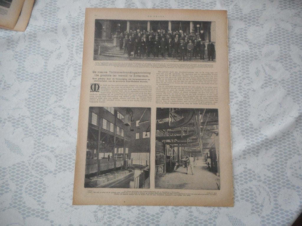 Rotterdam. Nieuwe vuilverbrandingsinrichting. 1912., Verzamelen, Ophalen of Verzenden, Voor 1920, Nederland, Knipsel(s)