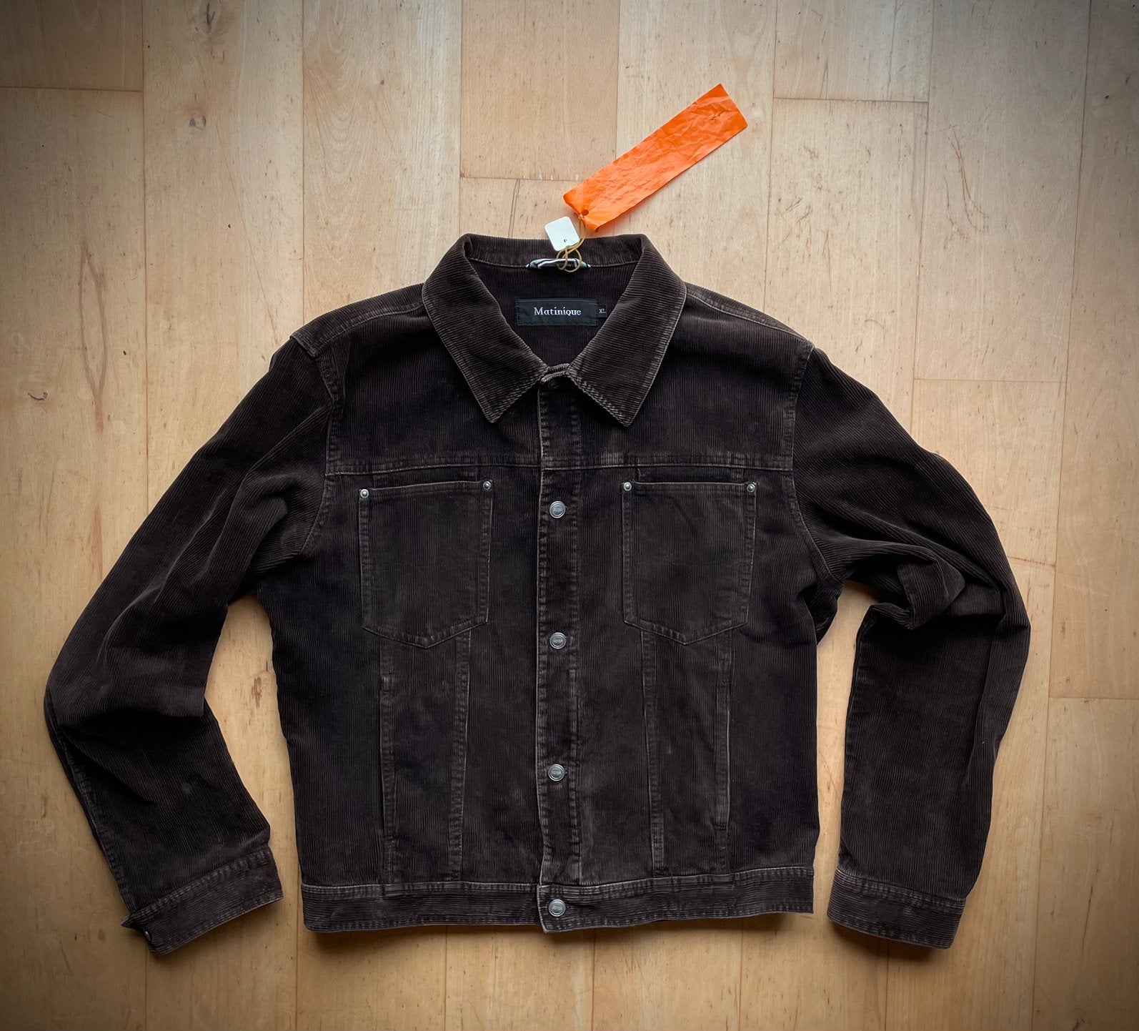 Matinique design corduroy denim korte jas XL, Ophalen of Verzenden, Zo goed als nieuw, Maat 56/58 (XL), Bruin