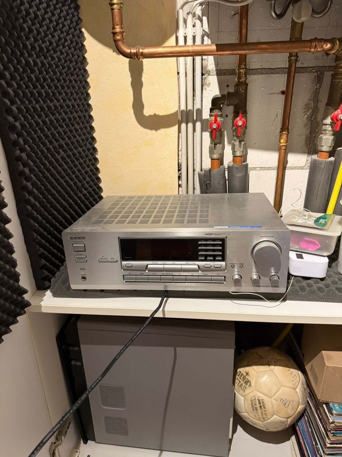 Onkyo TX-DS575X AV Receiver - Zilver, Ophalen of Verzenden, Zo goed als nieuw, 60 tot 120 watt, Onkyo