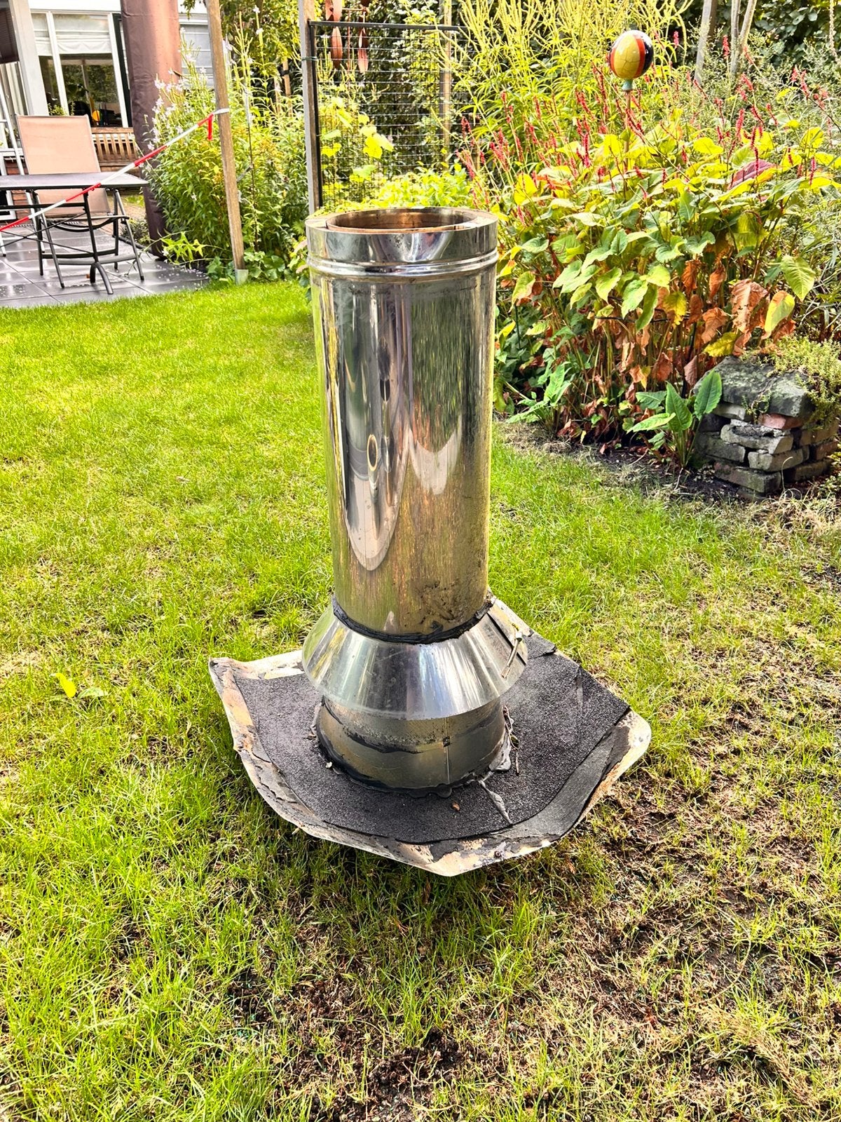 Rookkannaal hout kachel RVS dubbelwandig, Ophalen, Gebruikt, Hout, Houtkachel