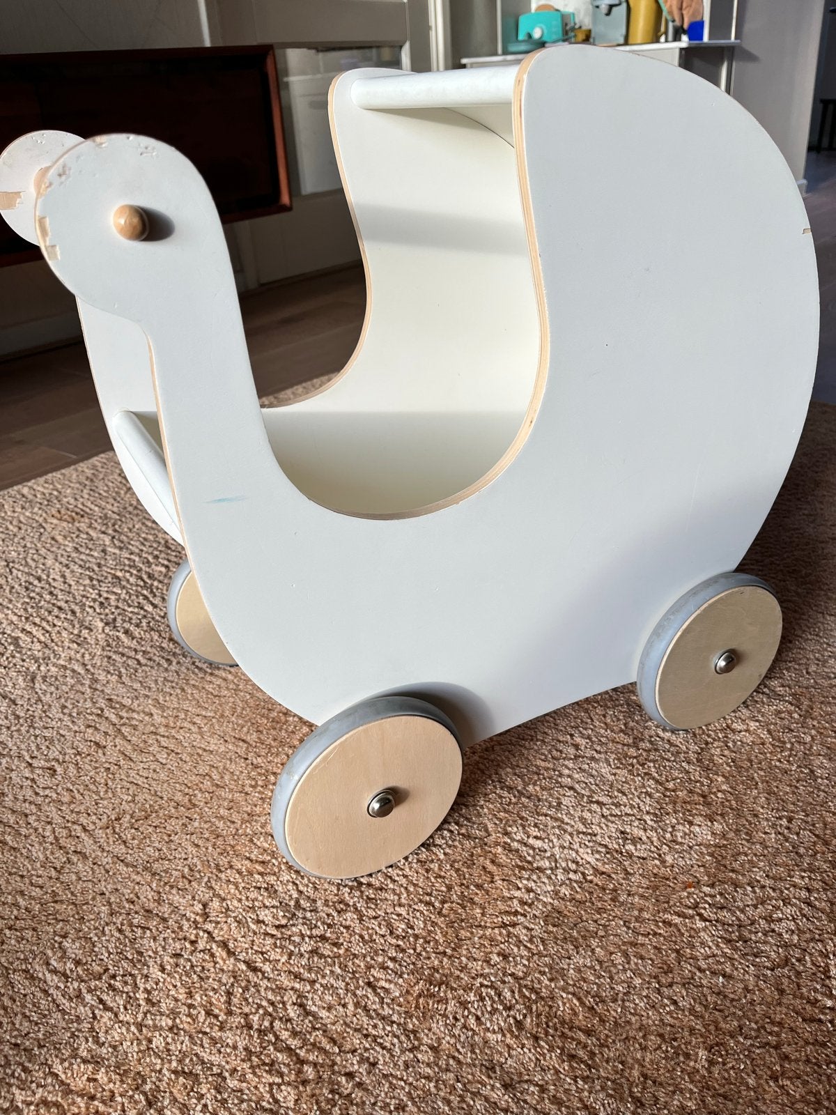 Sebra houten poppenwagen met Roommate dekentje en kussen, Ophalen, Gebruikt, Overige typen