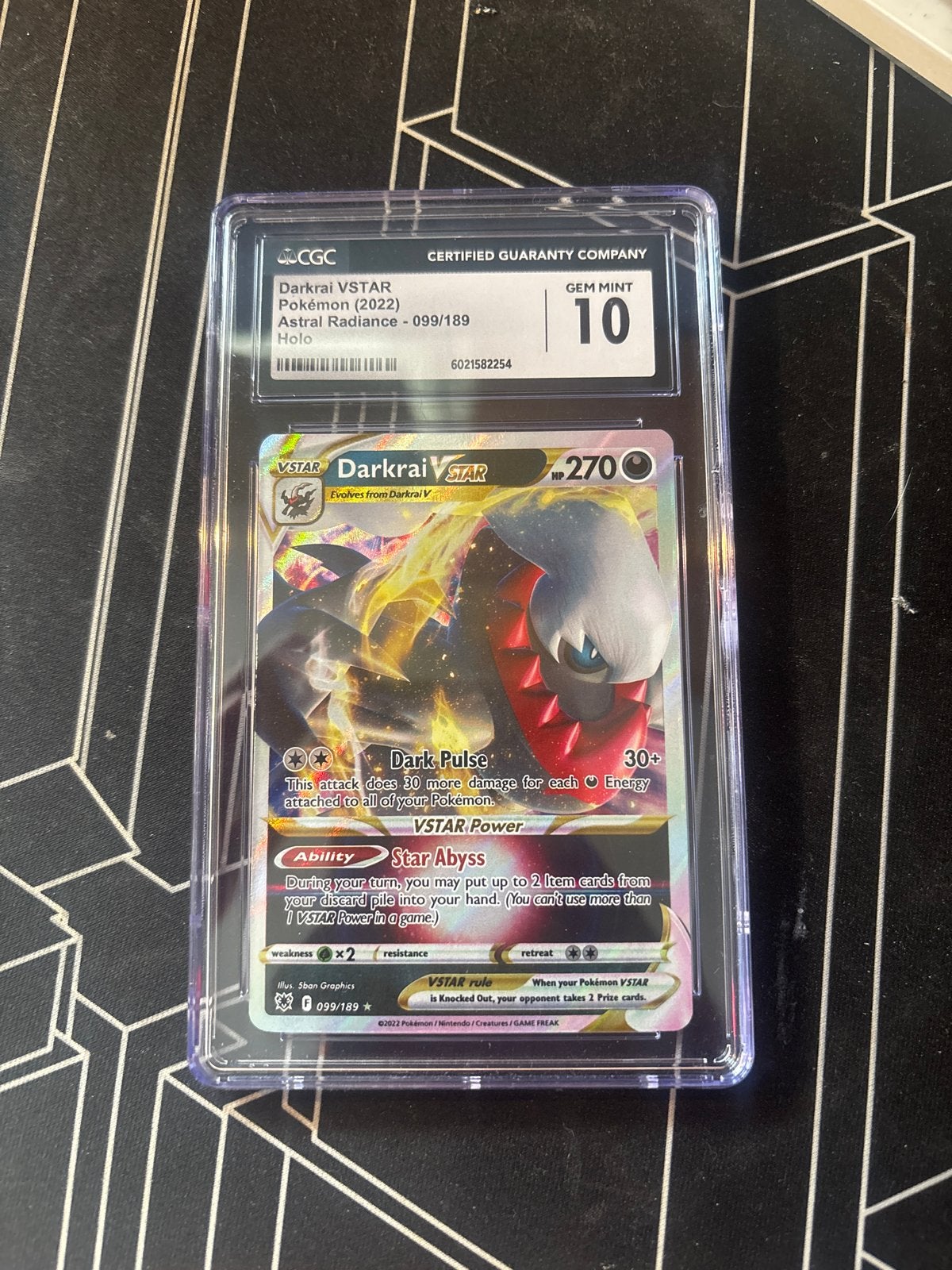 Darkrai VSTAR Pokémon Kaart CGC Gem Mint 10 Astral Radiance, Ophalen of Verzenden, Nieuw, Losse kaart