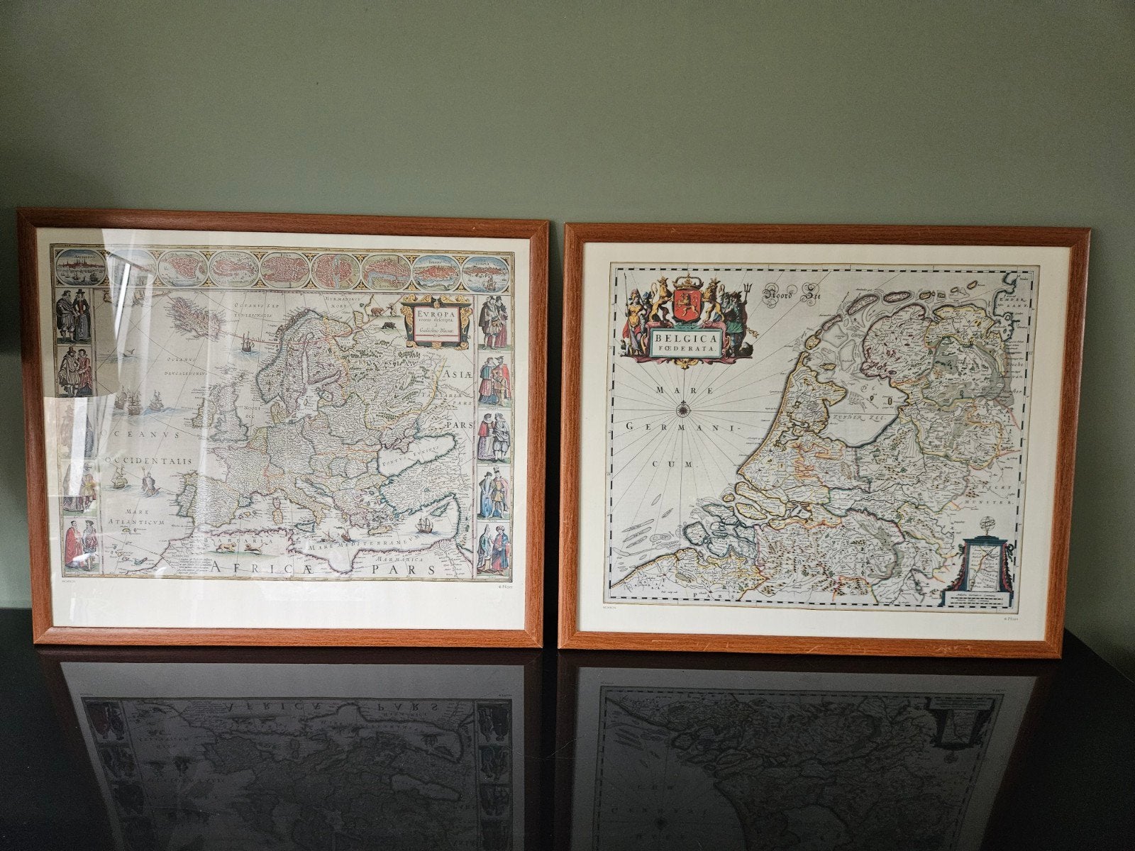 Antieke Kaarten: Europa & Nederland (Belgica Foederata), Ophalen, Voor 1940, Gebruikt, Overige onderwerpen