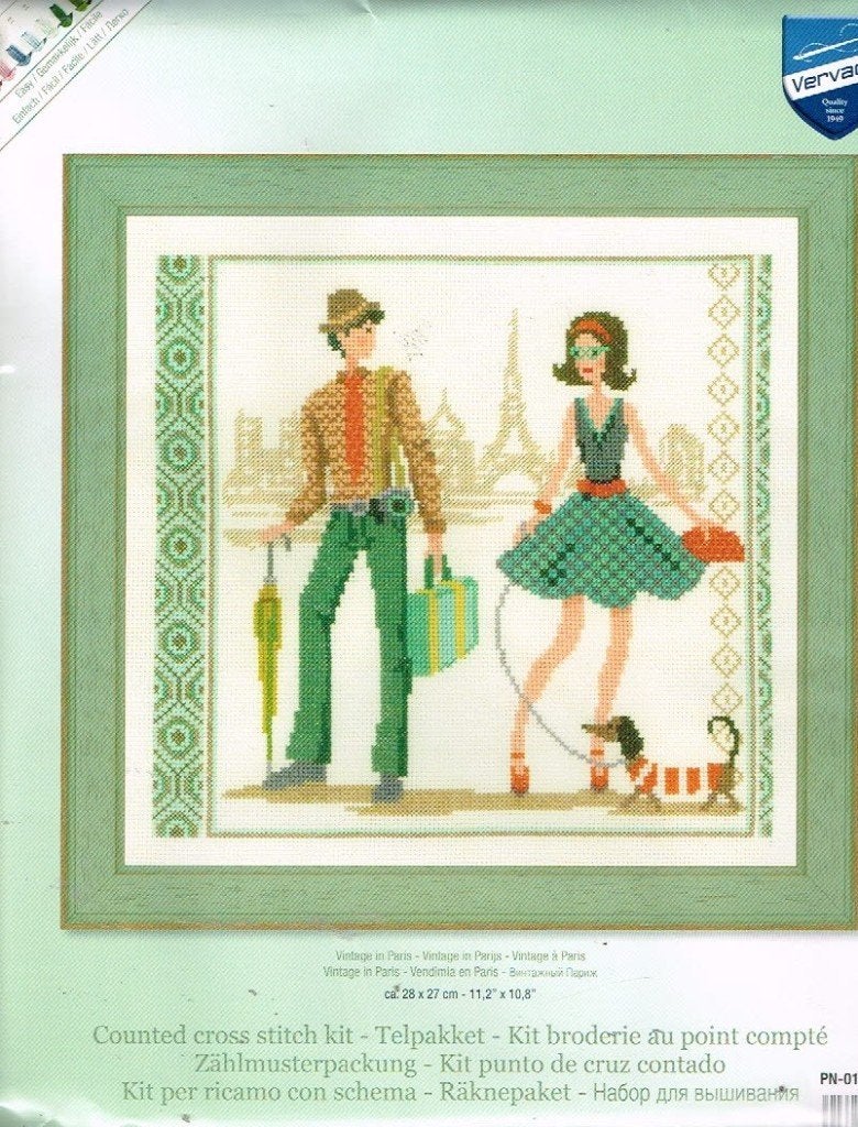Cado aanbieding vervaco borduurpakket, VINTAGE IN PARIS, Ophalen of Verzenden, Nieuw, Handborduren, Borduurpakket