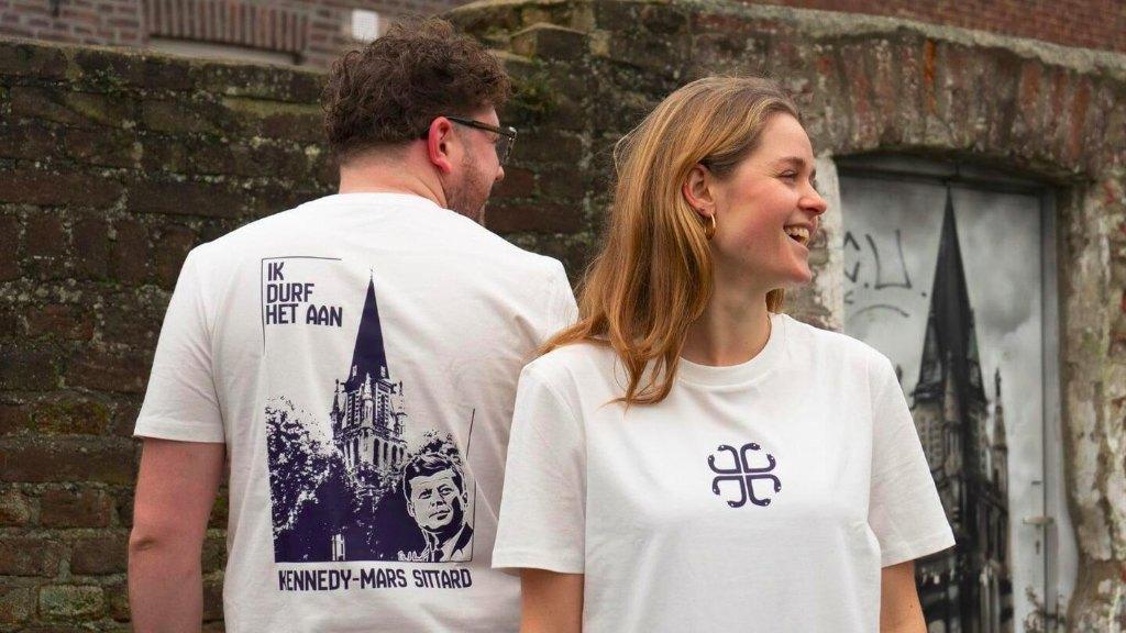 Kennedymars T-Shirt Sittard, Maat 48/50 (M), Wit, Ophalen of Verzenden, Zo goed als nieuw