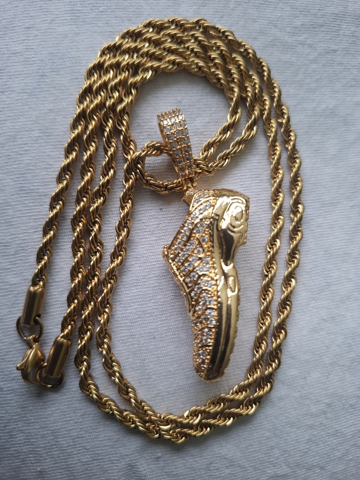 Nike Air TN Kettinghanger 14k Goldplated met Ketting, Overige materialen, Nieuw, Ophalen of Verzenden, Goud