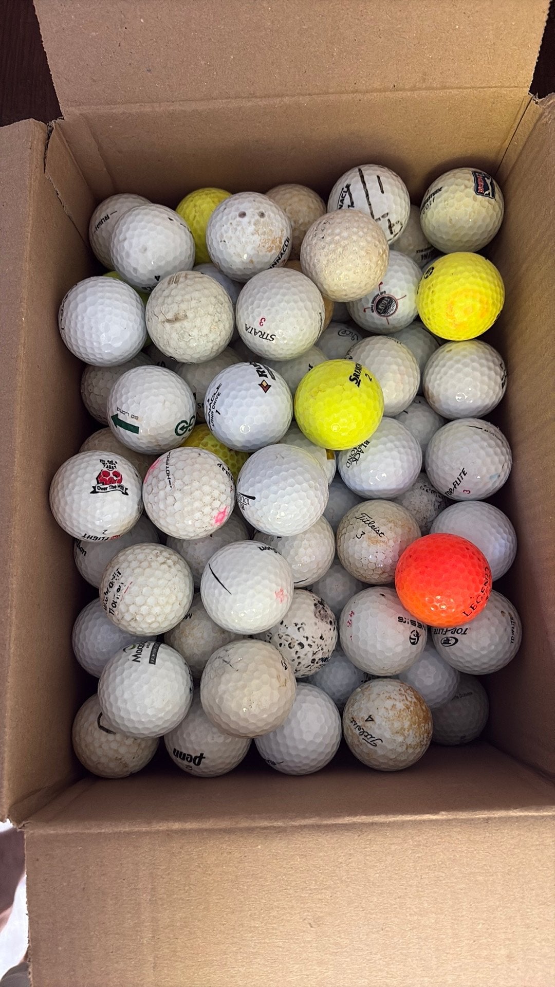 Mix 100 golfballen, Ophalen of Verzenden, Gebruikt, Bal(len)