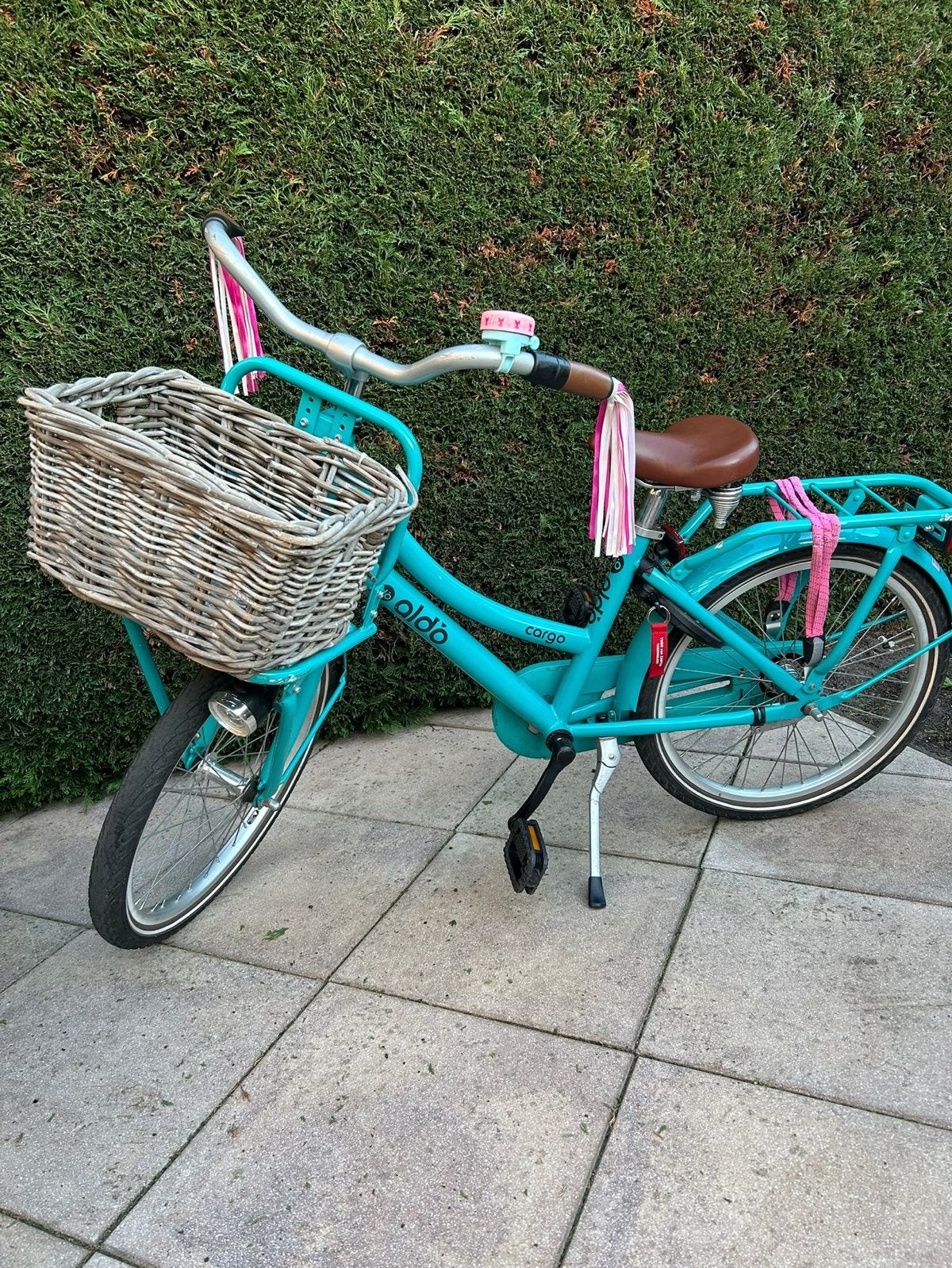 Aldo meisjesfiets 20 inch met mandje en verlichting, Ophalen, Zo goed als nieuw, Terugtraprem, 20 inch