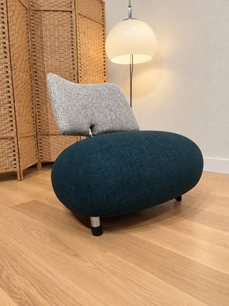 NIEUW Leolux Pallone Fauteuil Groen/Ecru | NP €2.459, Leolux, Nieuw, 75 tot 100 cm, Www.designplaats.nl