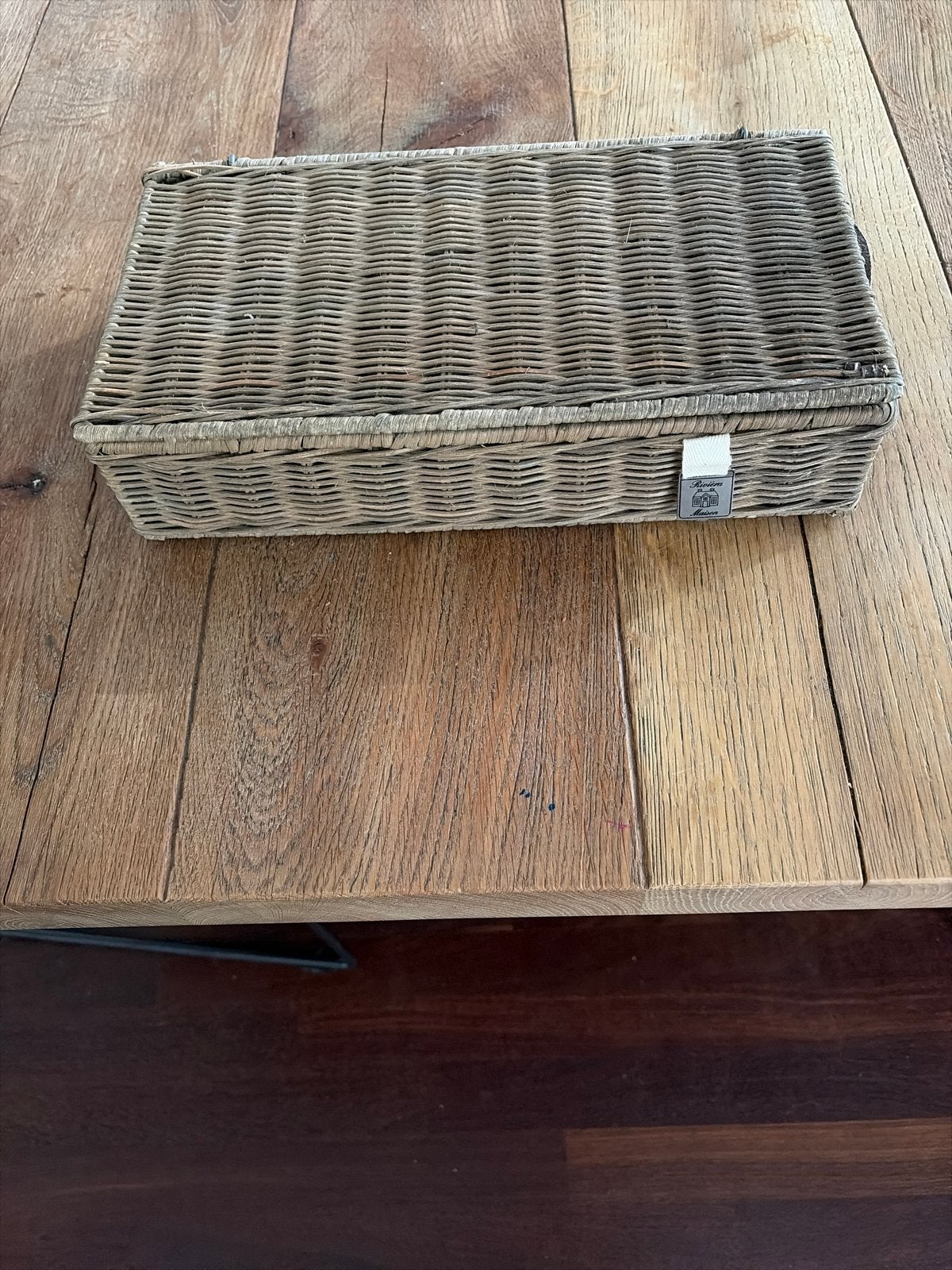 Riviera  maison vakkenmand met deksel, Overige materialen, Minder dan 50 cm, 50 tot 100 cm, Ophalen of Verzenden