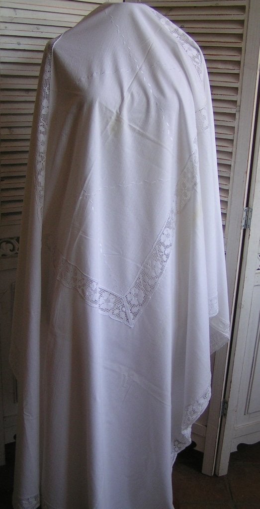 vintage tafelkleed nr YY 1152, Gebruikt, Verzenden, 205 cm, 140 cm
