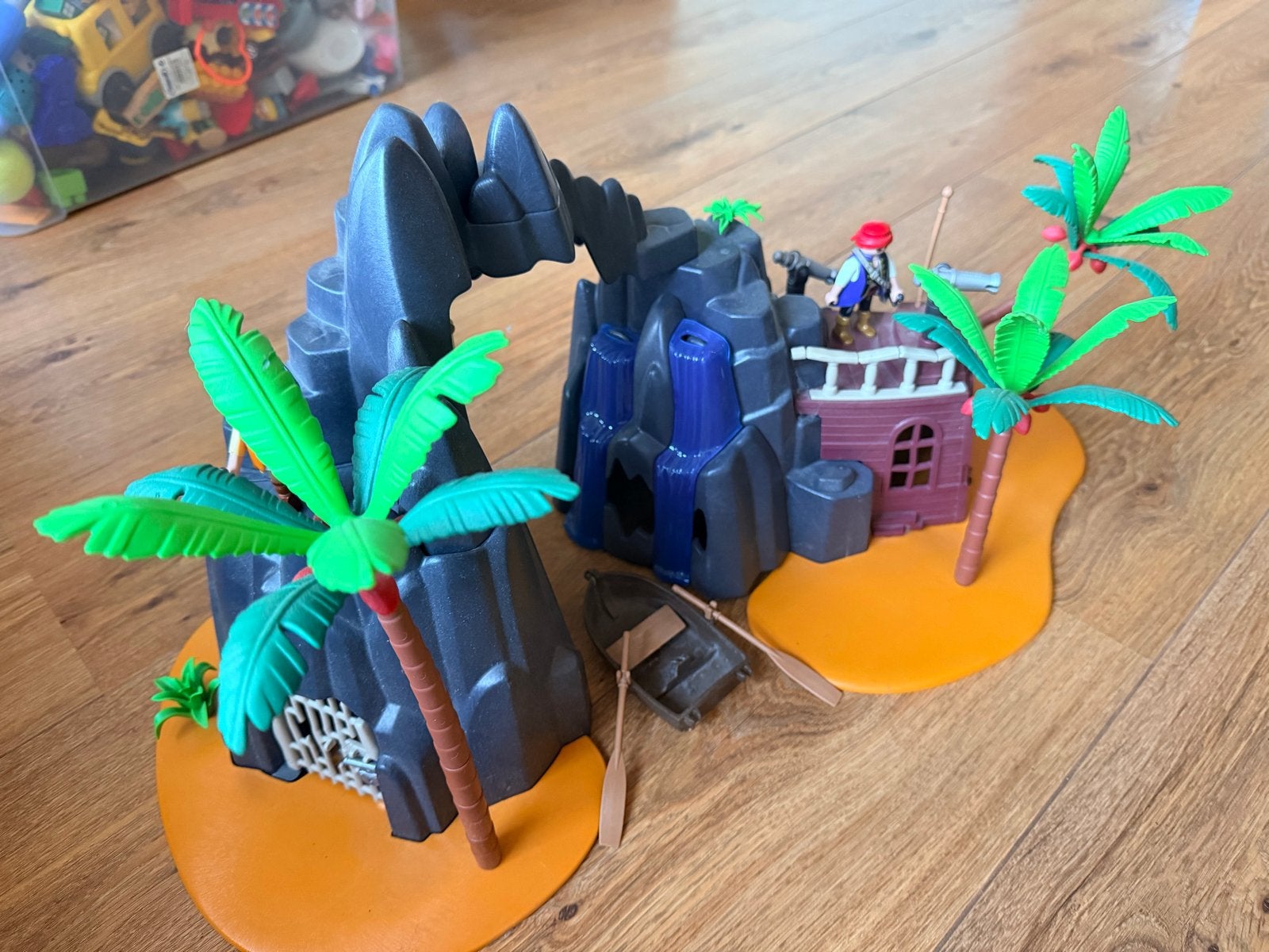 Playmobil Pirateneiland met schip en figuren, Pirates, Gebruikt, Complete set, Overige typen