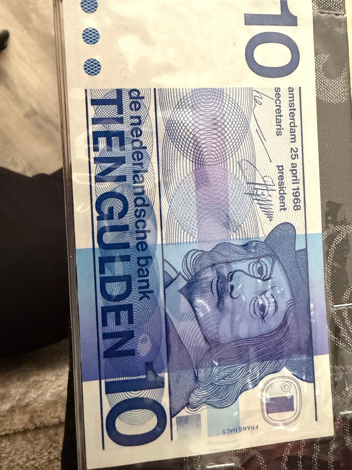 Zeldzaam 10 Gulden biljet Frans Hals 1968 met bullseye., Postzegels en Munten, Ophalen of Verzenden, 10 gulden, Los biljet