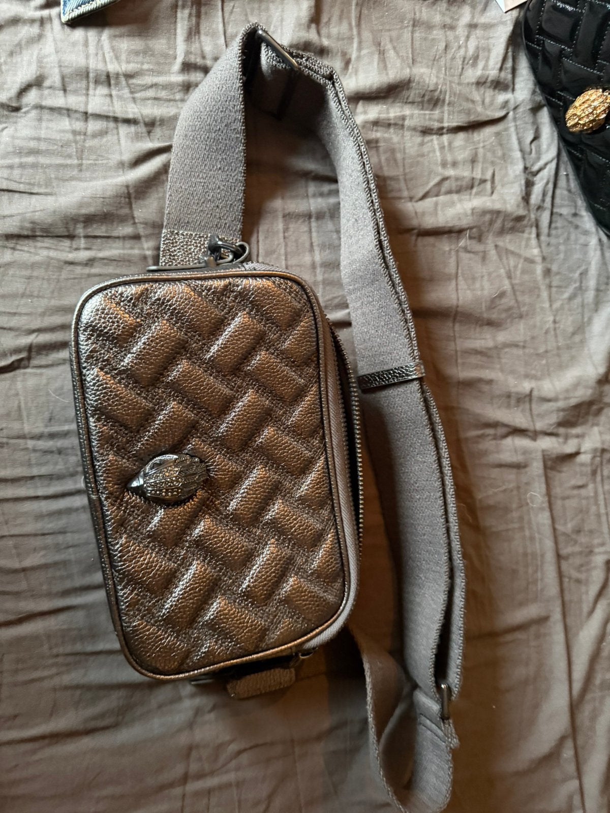 Kurt Geiger crossbody tasje gun grey black nieuw, Ophalen of Verzenden, Nieuw, Grijs, Overige merken