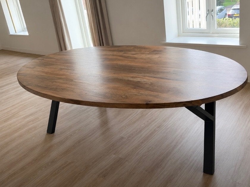 Eettafel 2.70m lang, Ophalen, Gebruikt, 100 tot 150 cm, 200 cm of meer
