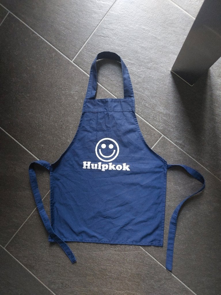 Donkerblauw schort hulpkok, Kinderen en Baby's, Ophalen of Verzenden, Gebruikt, Jongen of Meisje