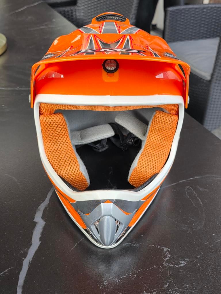 Crosshelm (nitro) oranje, maat S, Motoren, Kinderen, Integraalhelm, S, Tweedehands