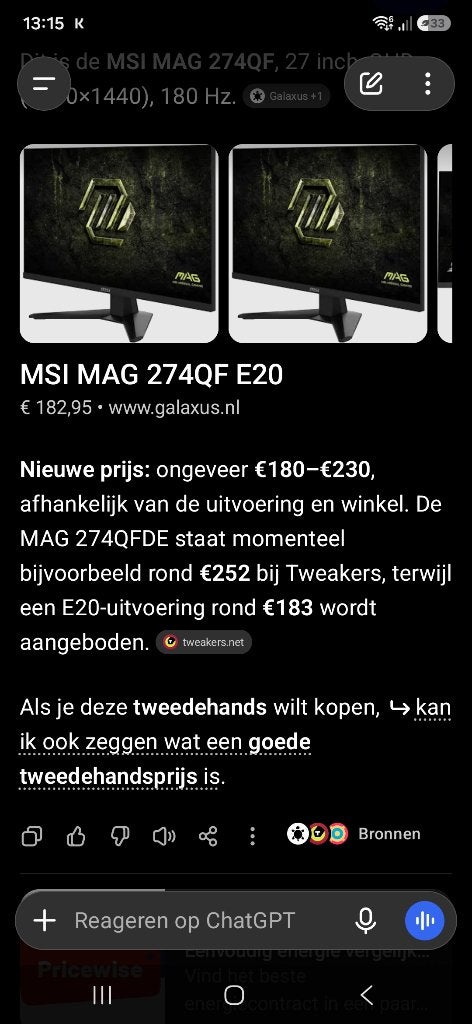 Computerscherm, Curved, 27 inc, MSI monitor, Overige typen