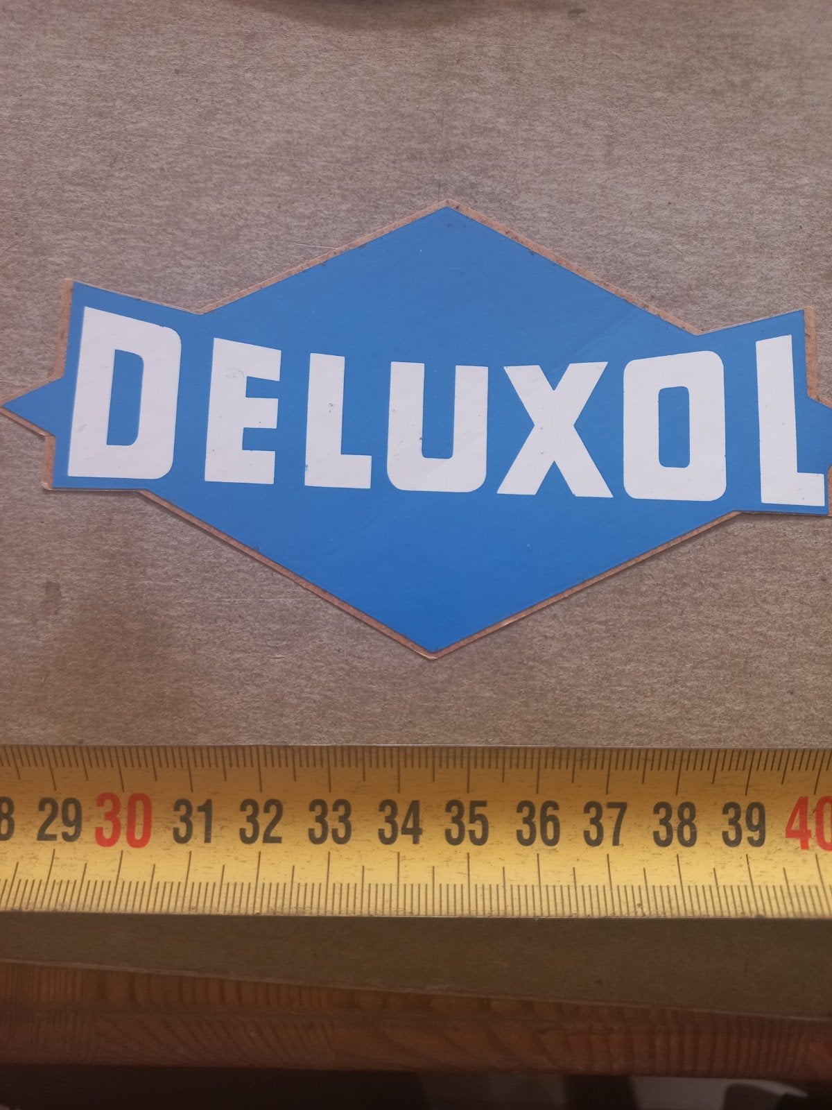Vintage Deluxol Reclamesticker - Uniek Verzamelobject, Verzamelen, Ophalen of Verzenden