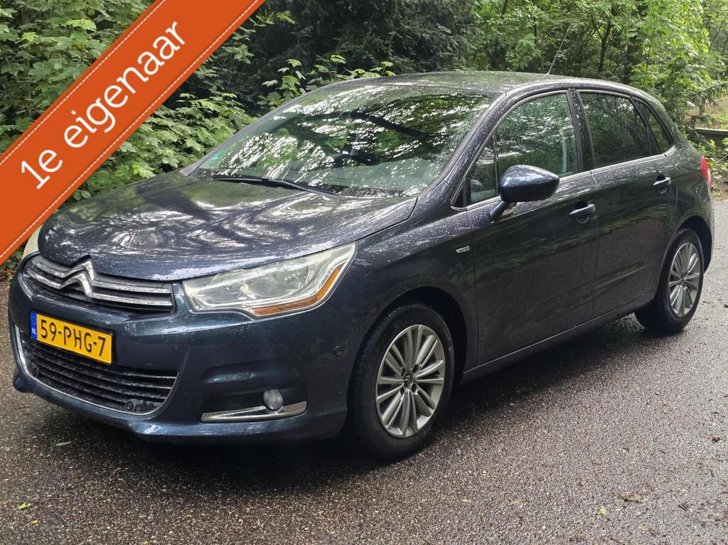 Citroen C4 1.6 VTi Exclusive 1ste eigenaar Full option, Auto's, Voorwielaandrijving, Euro 5, Zwart, Blauw