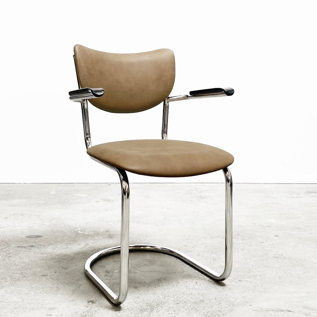 Vintage De Wit buisframe opnieuw bekleed, info >beschrijving, Huis en Inrichting, Ophalen, Overige kleuren, Leer, Rijksstraatweg 188b 1115AV Duivendrecht