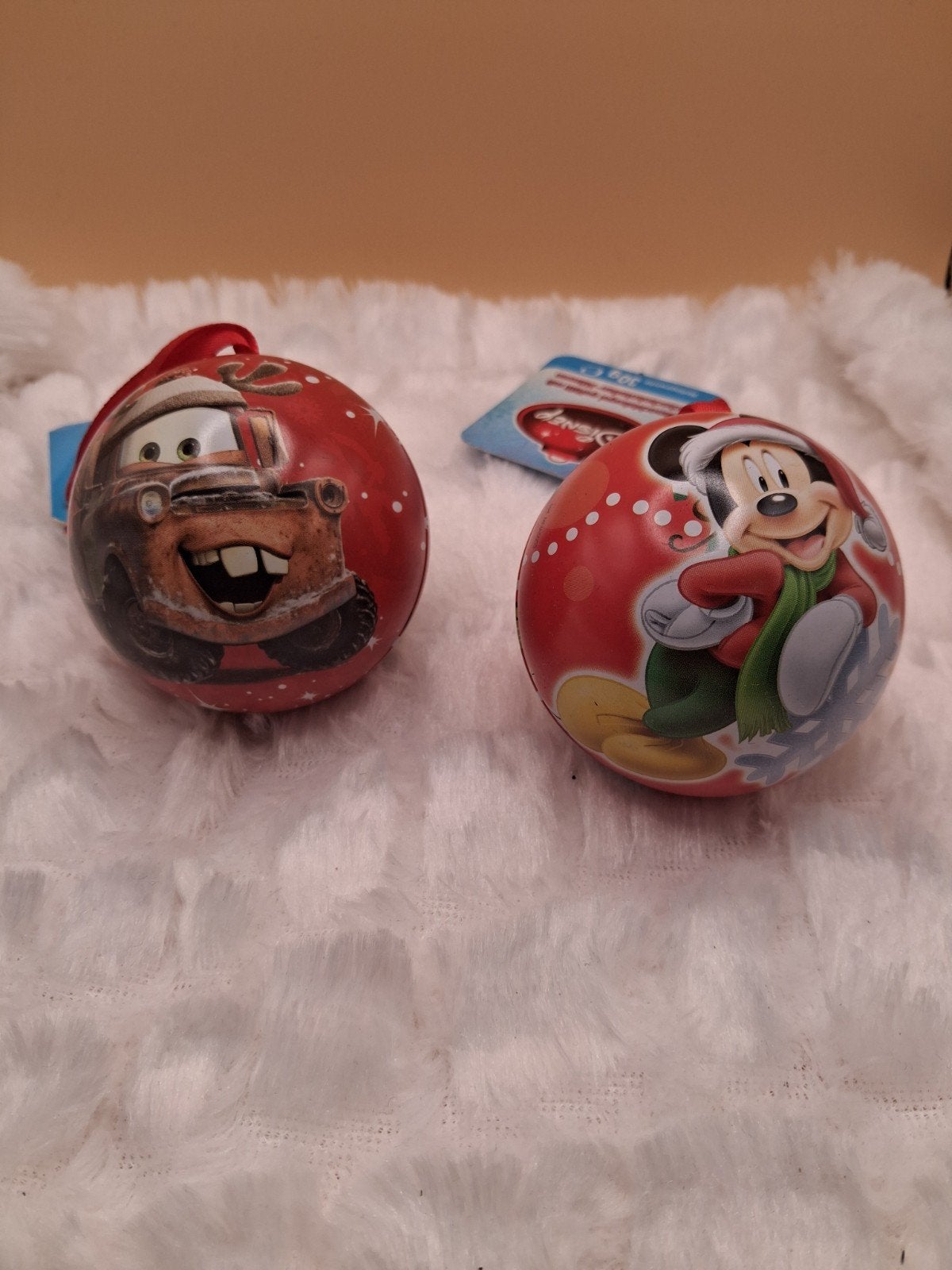Disney kerstbal 2 stuks vintage, Ophalen, Nieuw