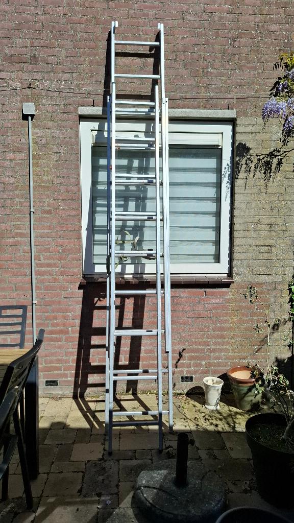 Reformladder 3x8 trede   incompleet, Doe-het-zelf en Verbouw, Ladders en Trappen, Ophalen, Gebruikt, Ladder, Opvouwbaar of Inschuifbaar