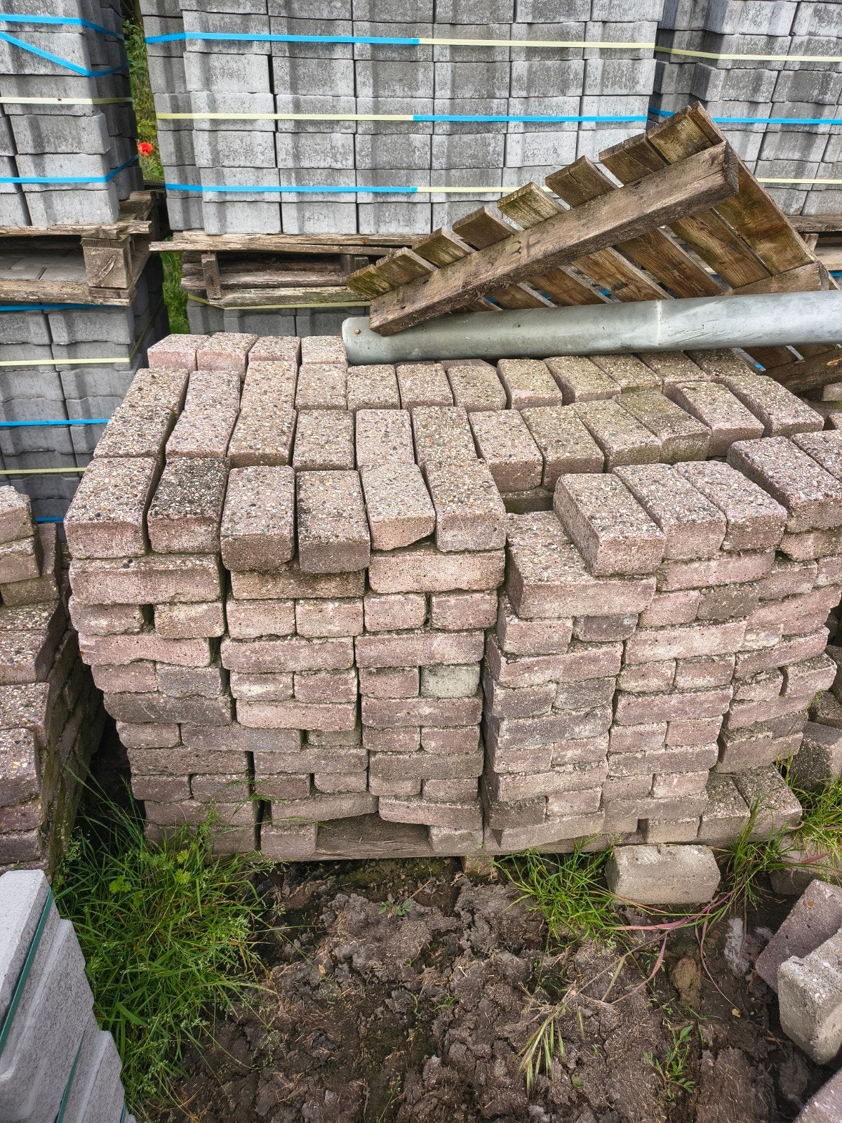 Klinkers betonklinkers, Tuin en Terras, Tegels en Klinkers, Ophalen, Gebruikt, Beton, Klinkers