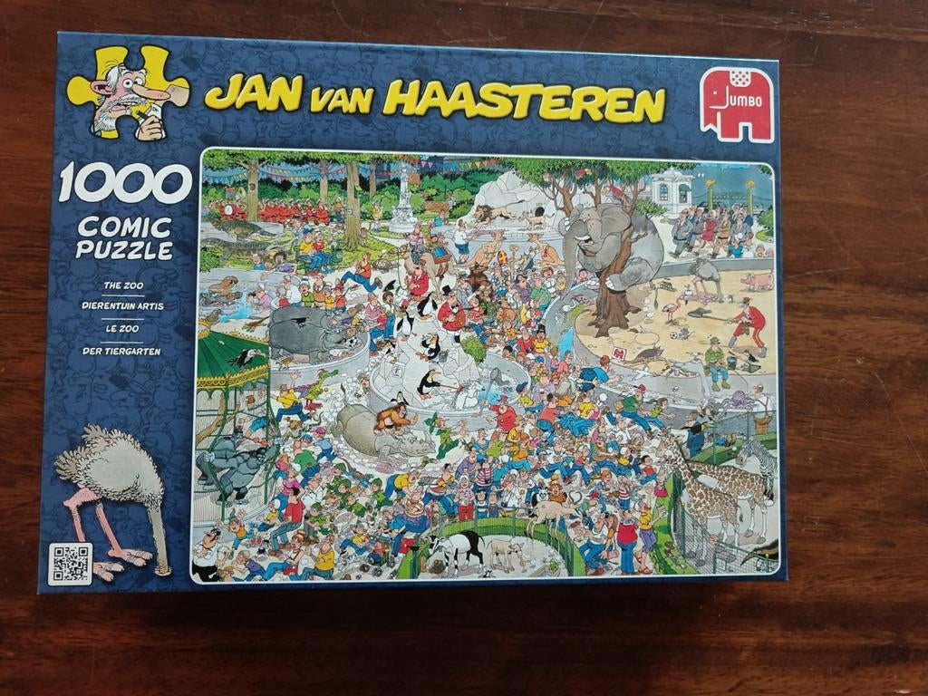 Jan van Haasteren De Zoo 1000 stukjes legpuzzel, Hobby en Vrije tijd, Denksport en Puzzels, Ophalen, 500 t/m 1500 stukjes, Zo goed als nieuw
