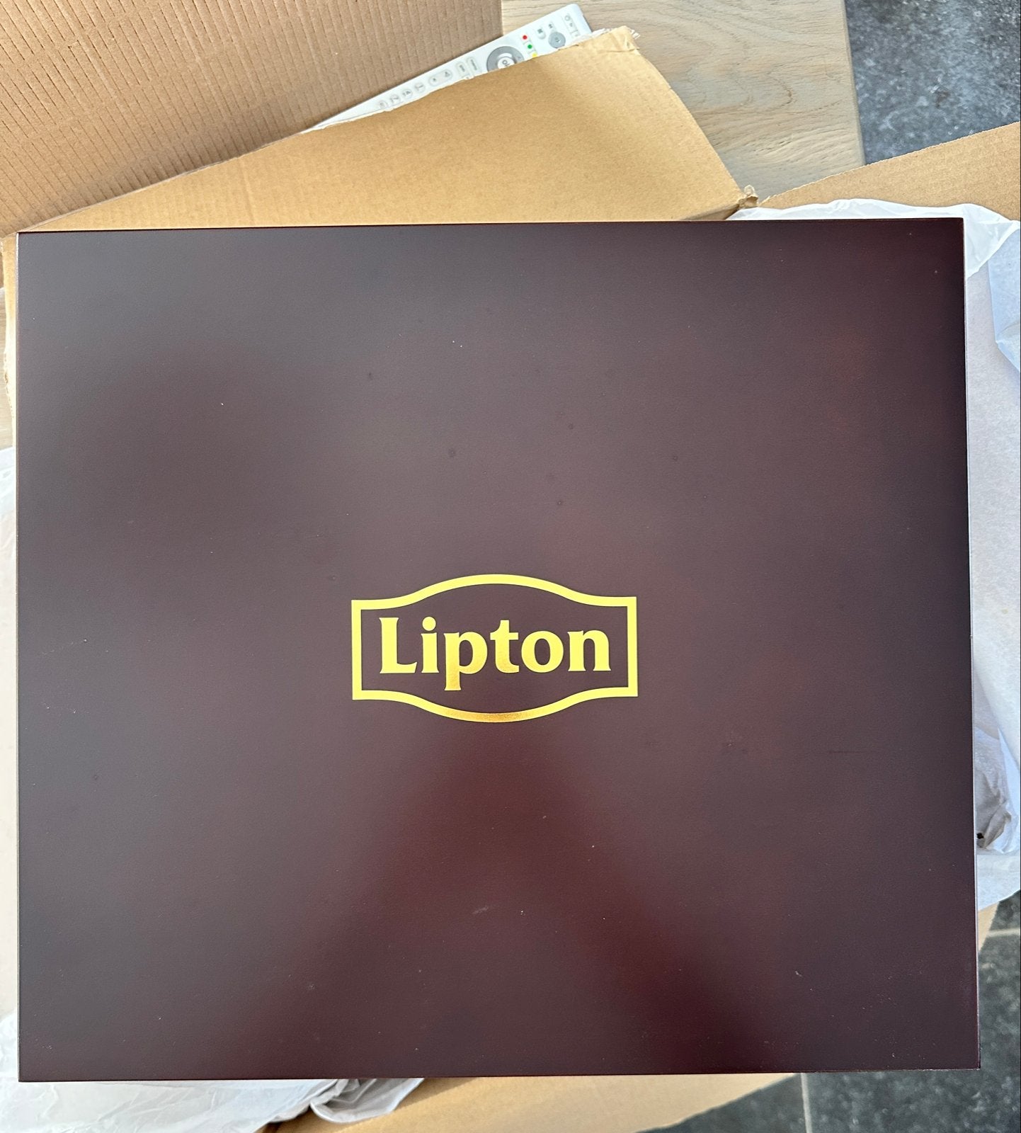 Lipton houten theedoos - perfect voor theeliefhebbers, Hout, Overige stijlen, Nieuw, Ophalen of Verzenden