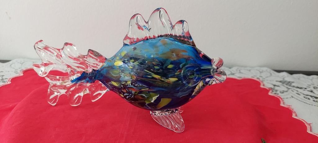Prachtige Murano glazen vis - Handgemaakt kunstobject, Antiek en Kunst, Ophalen of Verzenden