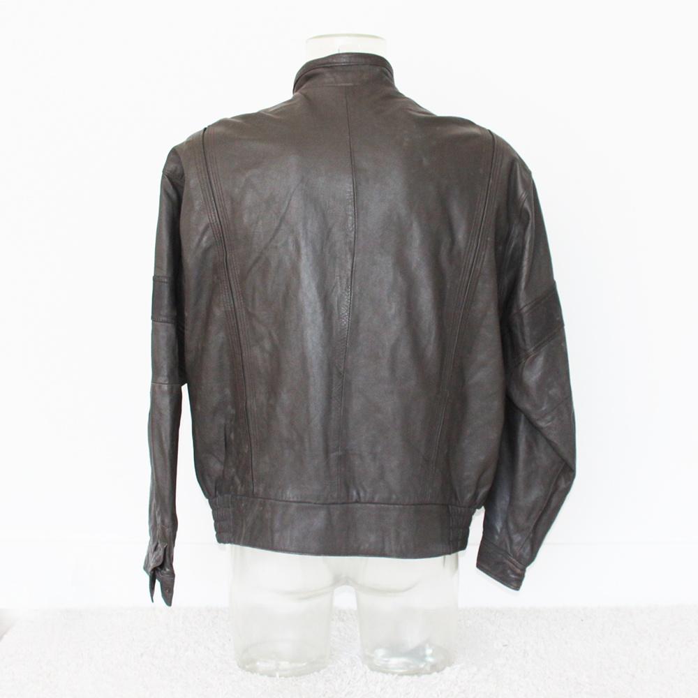 Mooie Leren Vintage Heren Jas286* (Maat 52) € 70,-, Maat 52/54 (L), Bruin, Vintage, Ophalen of Verzenden