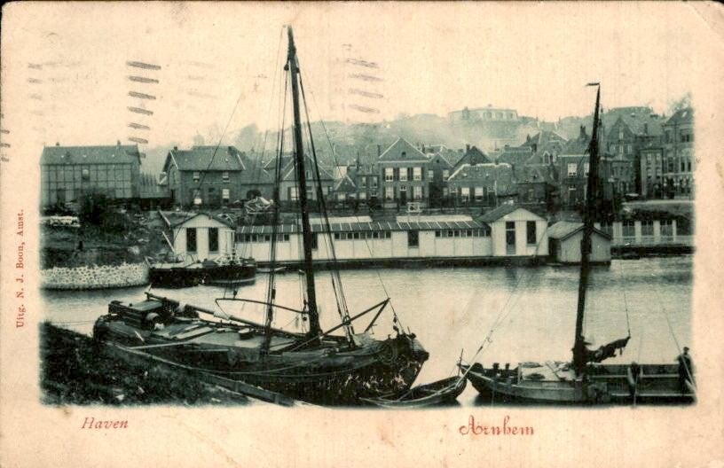 Arnhem - Haven - Boten, Ophalen of Verzenden, 1920 tot 1940, Gelopen, Gelderland