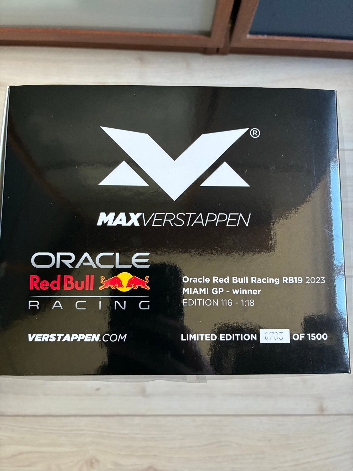 Max Verstappen Minichamps 1:18 RB19 2023 Miami GP, Ophalen of Verzenden, Nieuw, Auto, Overige merken